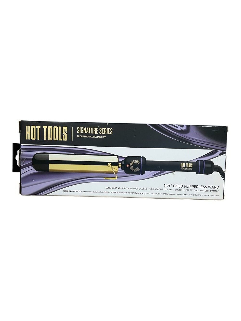 Hot Tools Gold Flipperless Curling Wand - Signature Series 1 1/2” NWT new in box